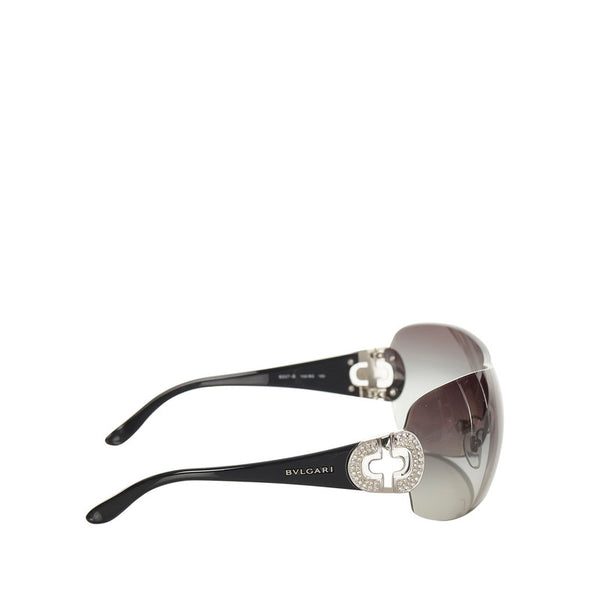 ブルガリ ブラック プラスチック サングラス メンズ BVLGARI 【中古】