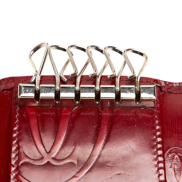 カルティエ マスト レッド レザー キーケース レディース CARTIER 【中古】