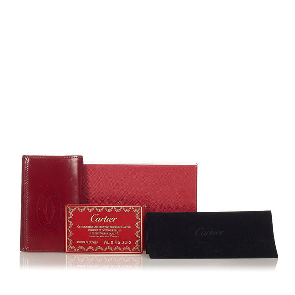 カルティエ マスト レッド レザー キーケース レディース CARTIER 【中古】