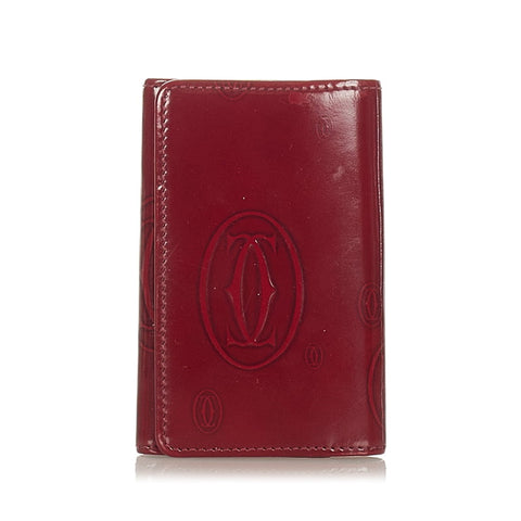 カルティエ マスト レッド レザー キーケース レディース CARTIER 【中古】
