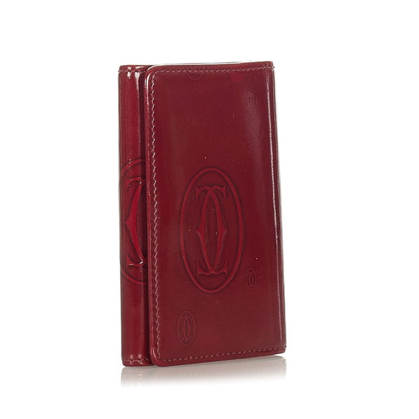 カルティエ マスト レッド レザー キーケース レディース CARTIER 【中古】