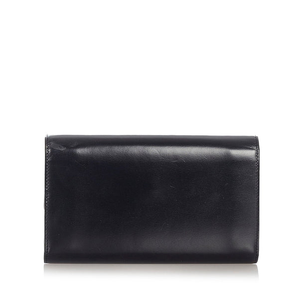 カルティエ パンテール パンサー ブラック ゴールド レザー 長財布 レディース CARTIER 【中古】