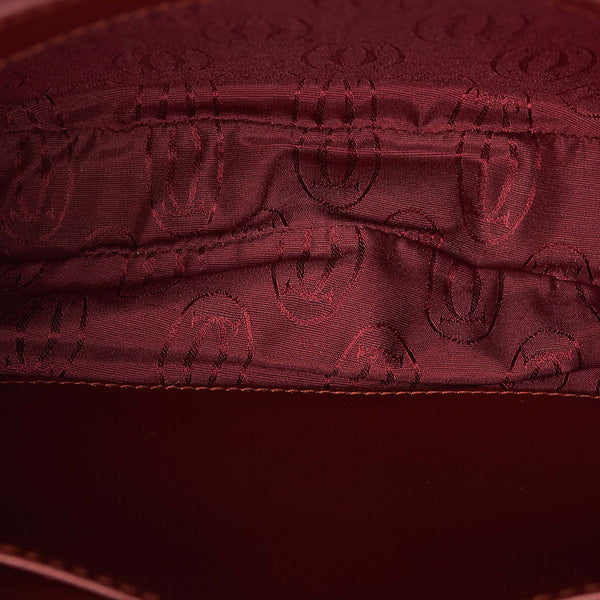 カルティエ マストライン ボルドー レザー 斜め掛け ショルダーバッグ レディース CARTIER 【中古】