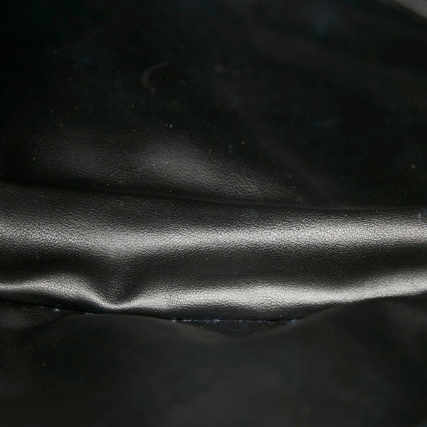 セリーヌ ブラック ベージュ レザー ショルダーバッグ レディース CELINE 【中古】
