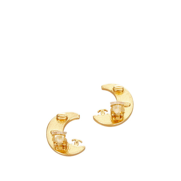 シャネル 01 P ゴールド メッキ ムーン イヤリング レディース CHANEL 【中古】