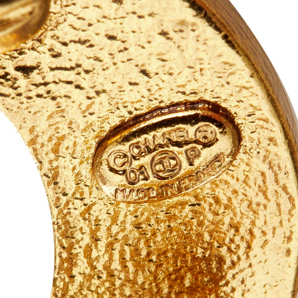 シャネル 01 P ゴールド メッキ ムーン イヤリング レディース CHANEL 【中古】