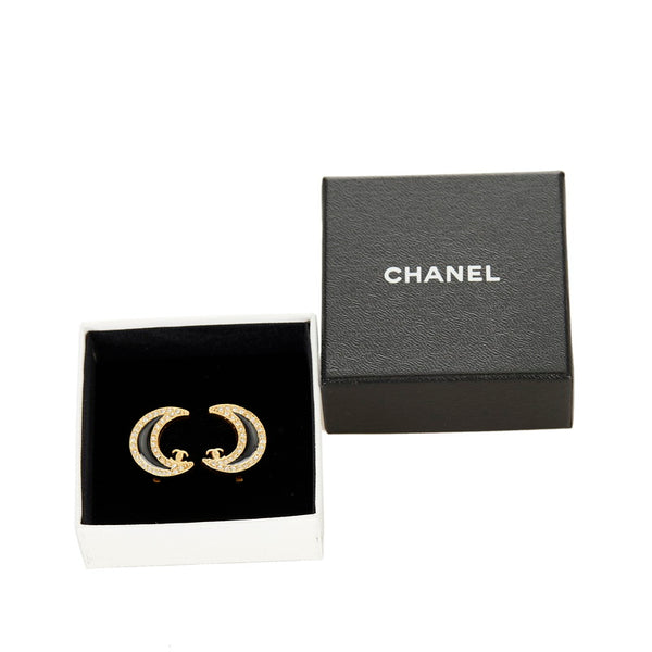 シャネル 01 P ゴールド メッキ ムーン イヤリング レディース CHANEL 【中古】