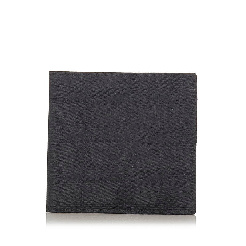 シャネル ニュートラルライン ブラック ナイロン レザー 二つ折り財布 レディース CHANEL 【中古】