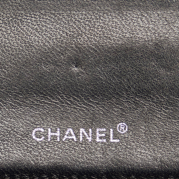 シャネル ニュートラルライン ブラック ナイロン レザー 二つ折り財布 レディース CHANEL 【中古】