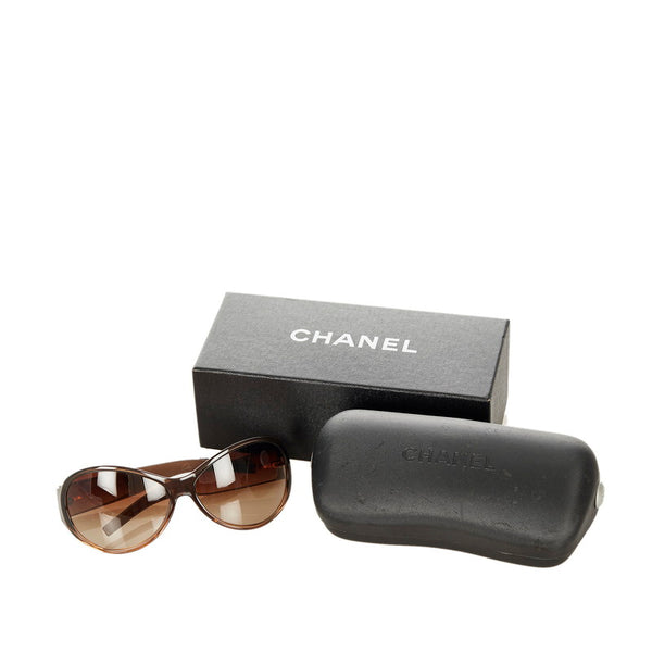 シャネル ココマーク ブラウン プラスチック サングラス レディース CHANEL 【中古】