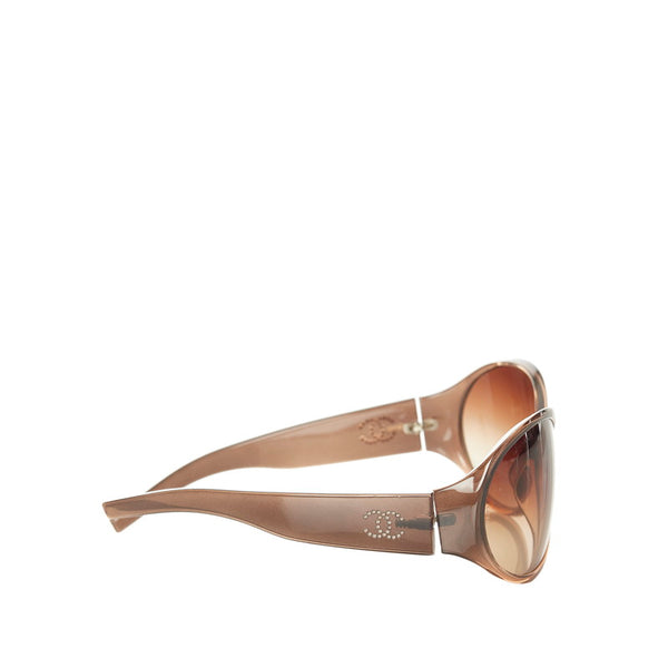 シャネル ココマーク ブラウン プラスチック サングラス レディース CHANEL 【中古】