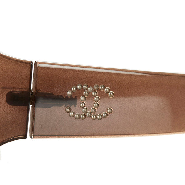 シャネル ココマーク ブラウン プラスチック サングラス レディース CHANEL 【中古】