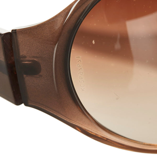 シャネル ココマーク ブラウン プラスチック サングラス レディース CHANEL 【中古】