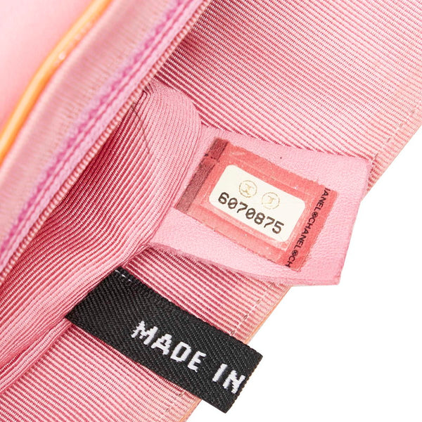 シャネル チョコバー ピアノ ショルダー A14556 オレンジ エナメル チェーン　ショルダーバッグ レディース CHANEL 【中古】