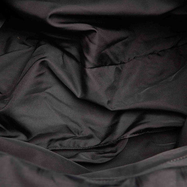 シャネル ニュートラベル ブラック ナイロン レザー トートバッグ レディース CHANEL 【中古】