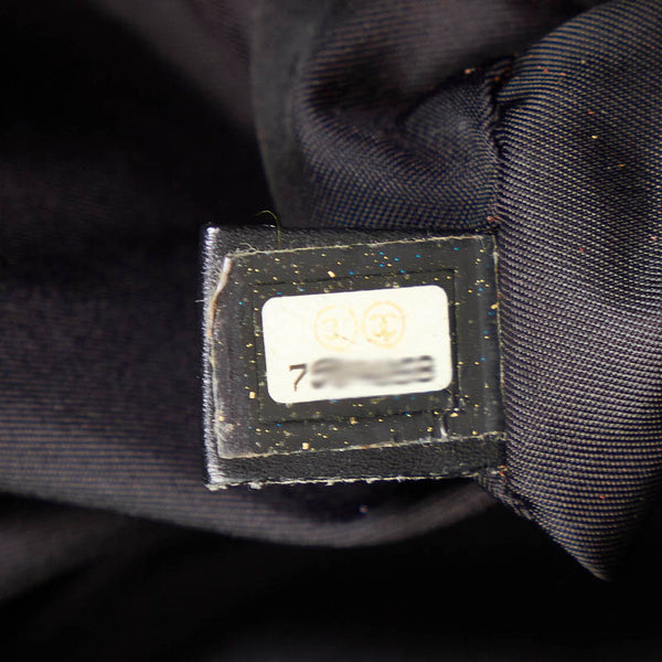 シャネル ニュートラベル ブラック ナイロン レザー トートバッグ レディース CHANEL 【中古】