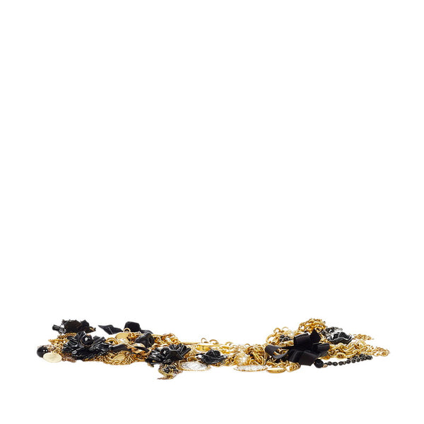 ドルチェアンドガッバーナ ゴールド ブラック メッキ ベルト レディース DOLCE&GABBANA 【中古】