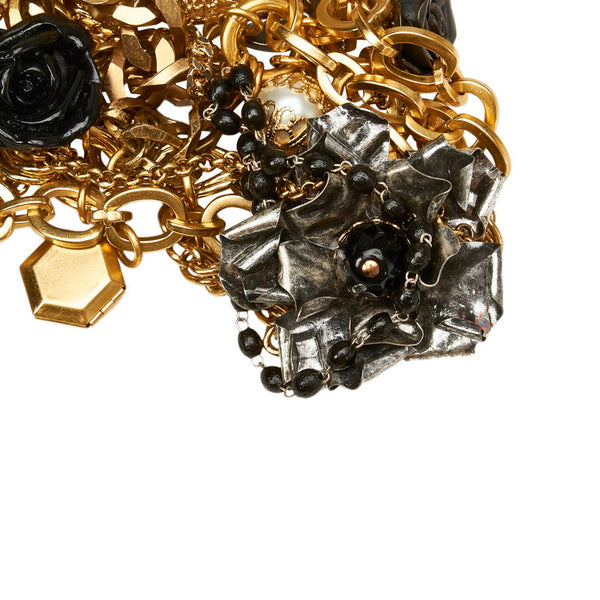 ドルチェアンドガッバーナ ゴールド ブラック メッキ ベルト レディース DOLCE&GABBANA 【中古】