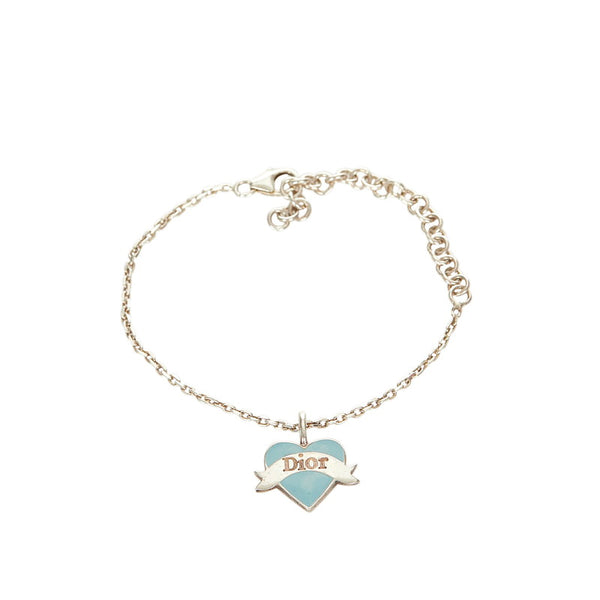 クリスチャンディオール SV925 シルバー ハートモチーフ ブレスレット レディース Christian Dior 【中古】