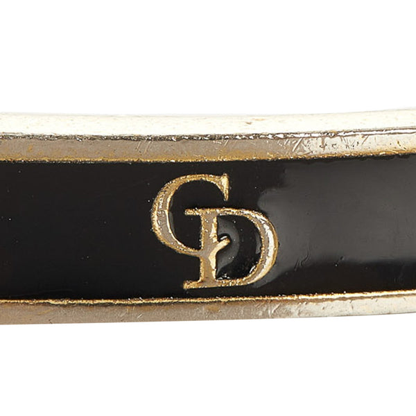クリスチャンディオール ゴールド ブラック  メッキ CDロゴ ブレスレット レディース Christian Dior 【中古】