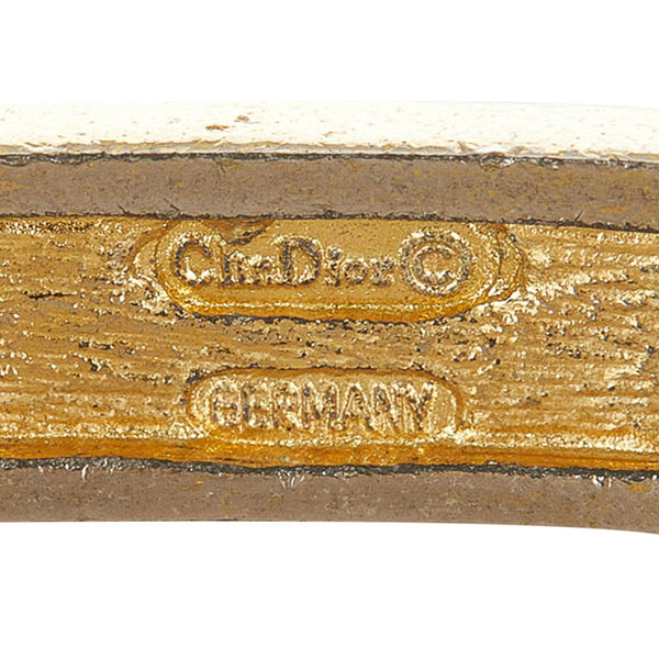 クリスチャンディオール ゴールド ブラック  メッキ CDロゴ ブレスレット レディース Christian Dior 【中古】
