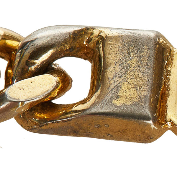 クリスチャンディオール ゴールド ブラック  メッキ CDロゴ ブレスレット レディース Christian Dior 【中古】