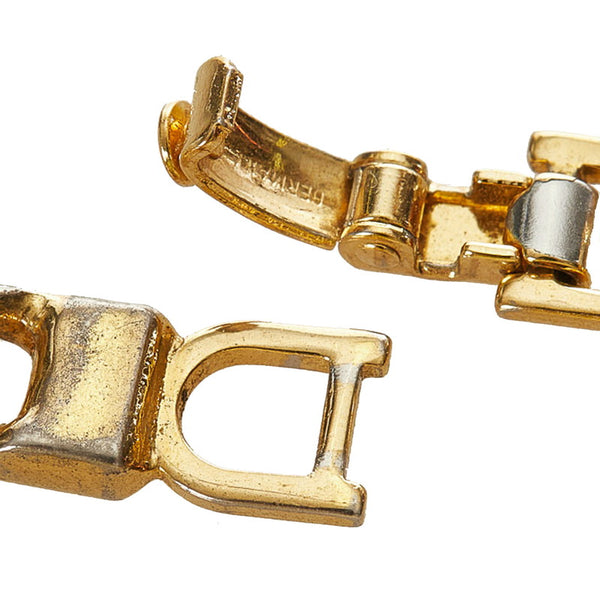 クリスチャンディオール ゴールド ブラック  メッキ CDロゴ ブレスレット レディース Christian Dior 【中古】