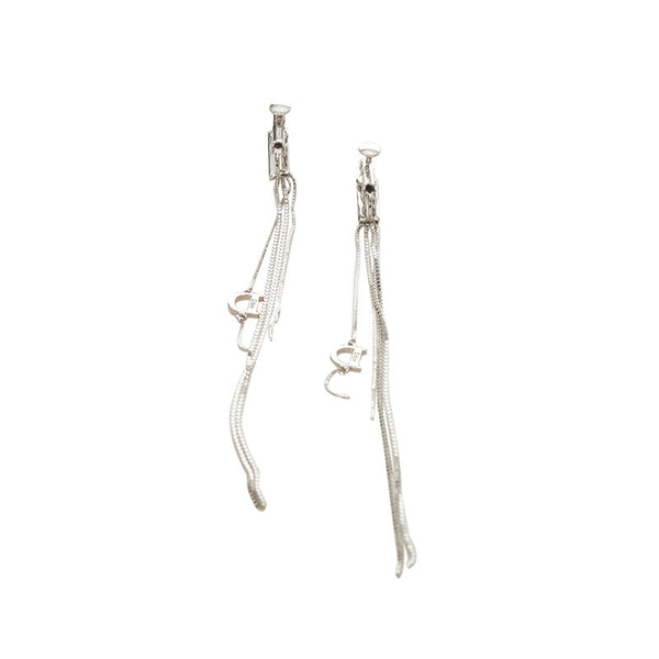 クリスチャンディオール シルバー メタル イヤリング レディース Christian Dior 【中古】