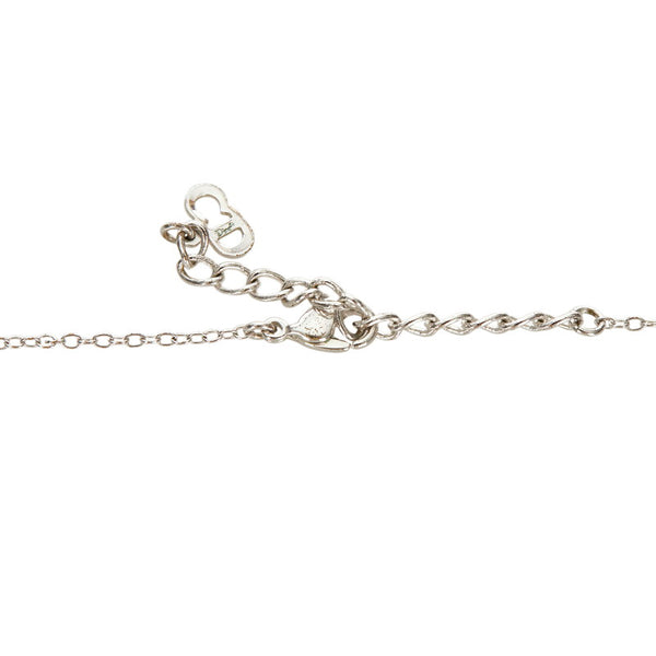 クリスチャンディオール シルバー ホワイト メタル ハート ネックレス レディース Christian Dior 【中古】