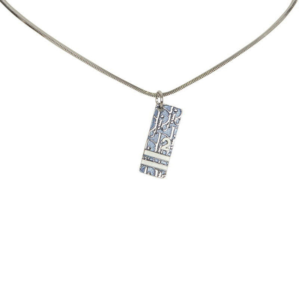 ディオール トロッター ネックレス シルバー ブルー メタル レディース Dior 【中古】