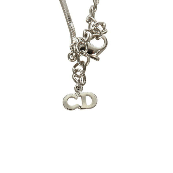 ディオール トロッター ネックレス シルバー ブルー メタル レディース Dior 【中古】