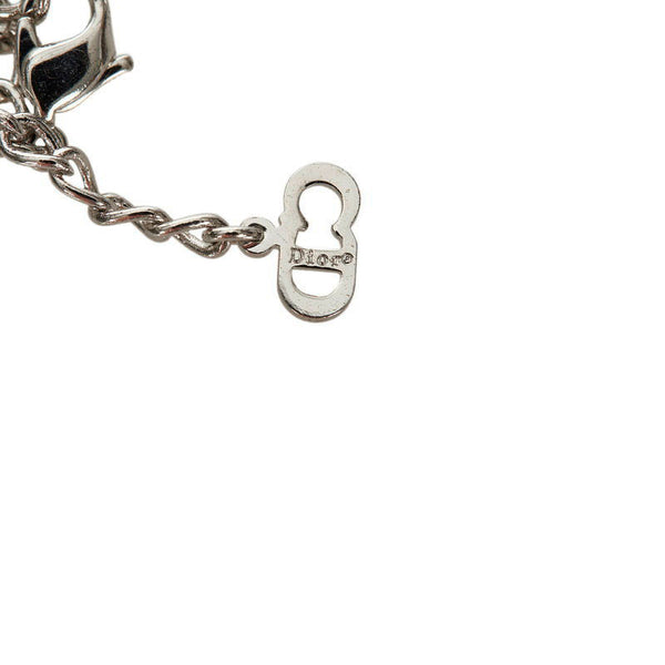 ディオール トロッター ネックレス シルバー ブルー メタル レディース Dior 【中古】