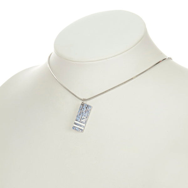 ディオール トロッター ネックレス シルバー ブルー メタル レディース Dior 【中古】