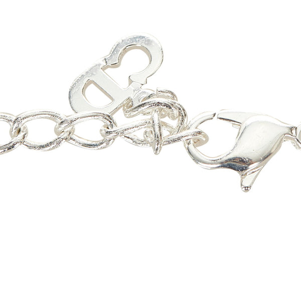 クリスチャンディオール シルバー メタル ハートモチーフ ネックレス レディース Christian Dior 【中古】