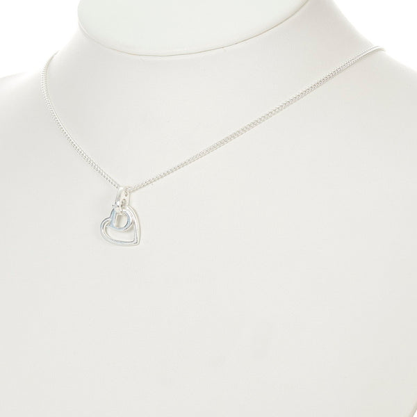 クリスチャンディオール シルバー メタル ハートモチーフ ネックレス レディース Christian Dior 【中古】