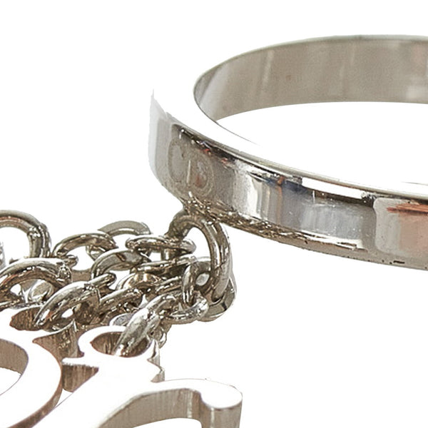 クリスチャンディオール シルバー メタル リング 指輪 レディース Christian Dior 9号 【中古】