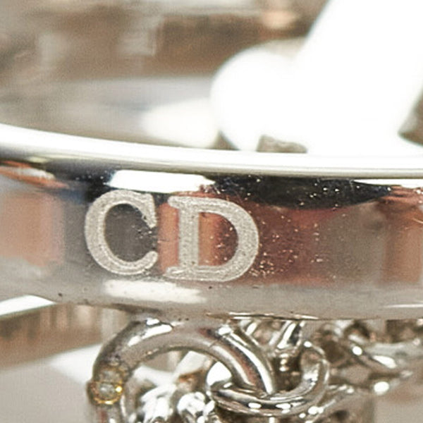 クリスチャンディオール シルバー メタル リング 指輪 レディース Christian Dior 9号 【中古】