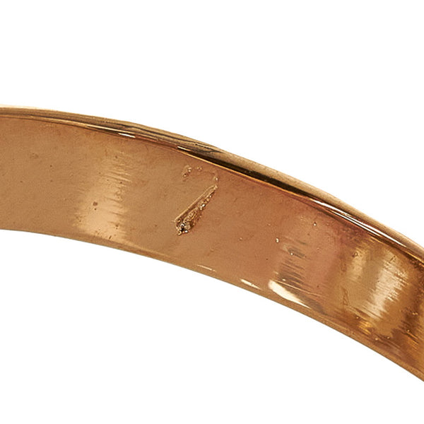 クリスチャンディオール ゴールド ホワイト メッキ フェイクパール ハート ロゴデザイン リング 指輪 レディース Christian Dior 14号 【中古】