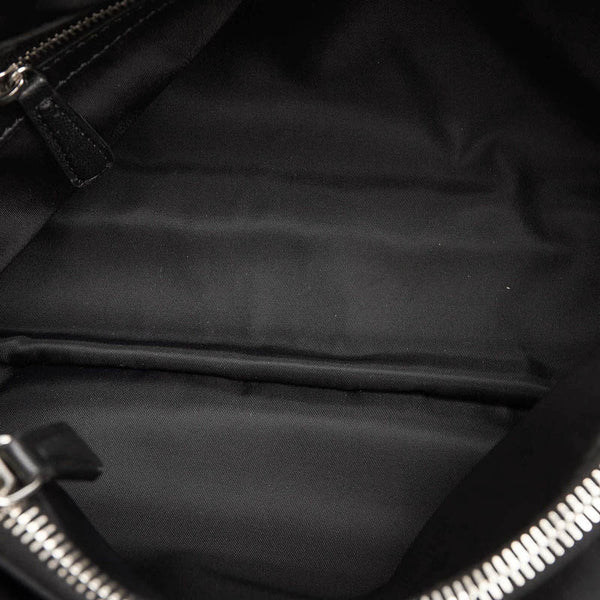 クリスチャンディオール ブラック ナイロン レザー ハンドバッグ レディース Christian Dior 【中古】