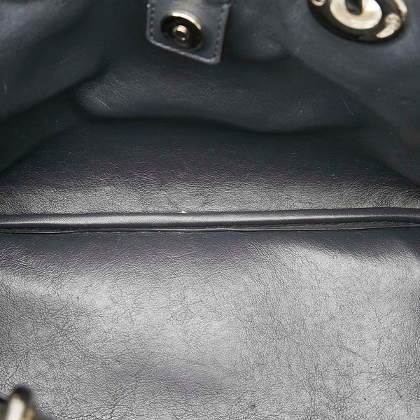 クリスチャンディオール ディオリッシモ ミニ ホワイト レザー ハンドバッグ ショルダーバッグ 2WAY レディース Christian Dior 【中古】