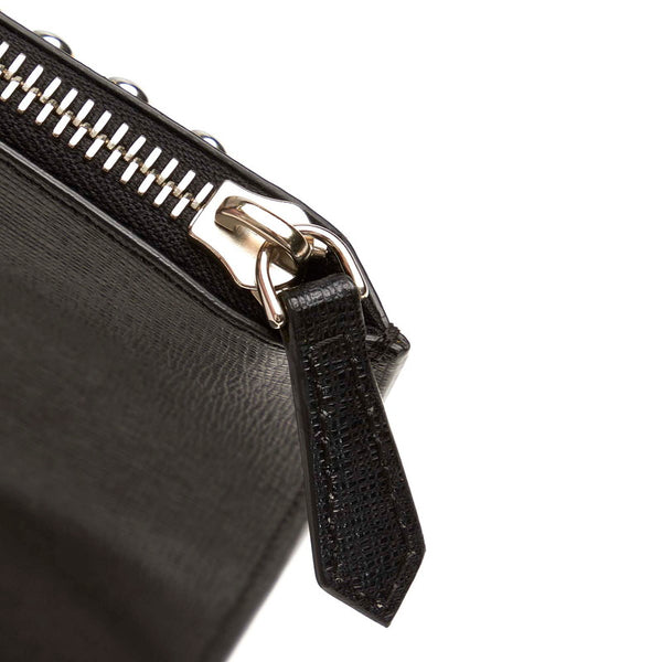 フェンディ カリート 7N0078 ブラック レザー ミンク クラッチバッグ レディース FENDI 【中古】