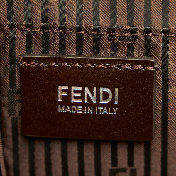フェンディ トゥージュール 8BH250 ブラック ブラウン ホワイト カーフ ハラコ ハンドバッグ レディース FENDI 【中古】