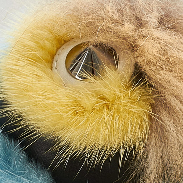 フェンディ キーホルダー ブルー ファー レディース FENDI 【中古】