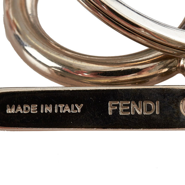 フェンディ キーホルダー ブルー ファー レディース FENDI 【中古】