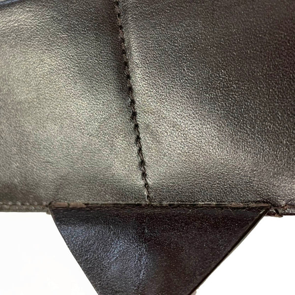 フェンディ ズッカ 8M0000 ブラック ブラウン キャンバス レザー 長財布 レディース FENDI 【中古】