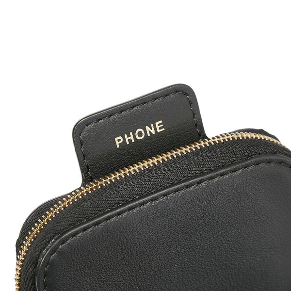 フェンディ 携帯ケース 8AV132 ブラック レザー レディース FENDI 【中古】