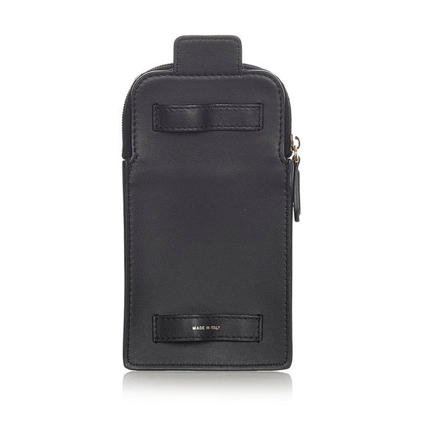 フェンディ 携帯ケース 8AV132 ブラック レザー レディース FENDI 【中古】