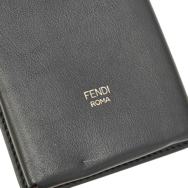 フェンディ 携帯ケース 8AV132 ブラック レザー レディース FENDI 【中古】