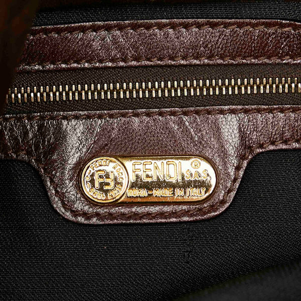 フェンディ マンマ ブラウン スウェード レザー ショルダーバッグ レディース FENDI 【中古】