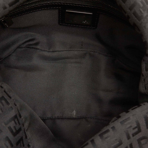 フェンディ マンマバケット 8BR003 ダークブラウン ナイロン レザー ショルダーバッグ レディース FENDI 【中古】
